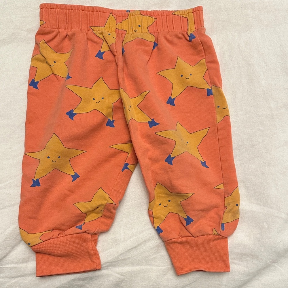 Tinycotton Orange Star Print Kids Sweatpants